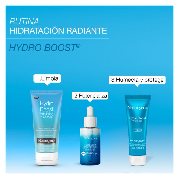Crema Hidratante Facial en Gel Hydro Boost Ácido Hialurónico FPS25 - Rutina