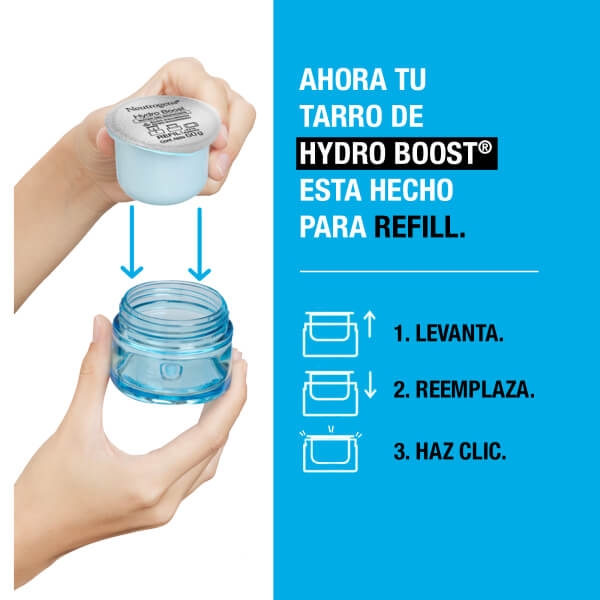 Refill de Crema Hidratante Facial en Gel Neutrogena® Hydro Boost® 50g - Pasos
